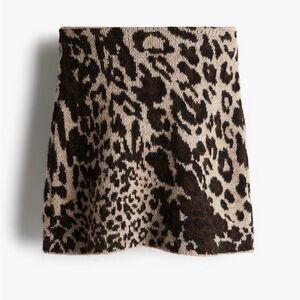 H&M JACQUARD-KNIT SKIRT